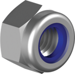 RVS zelfborgende zeskantmoer A2 M6