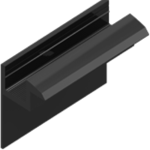 Aluminium zwart eindklem 35 mm