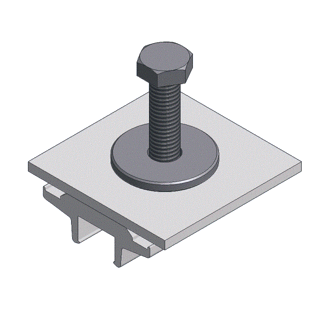 Valk Kits Alu klem voor power optimizer/micro omvormer - voor Side++ en trapezium profiel 774223