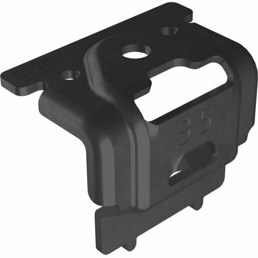 Flatfix Fusion eindklem 40mm zwart 1004440
