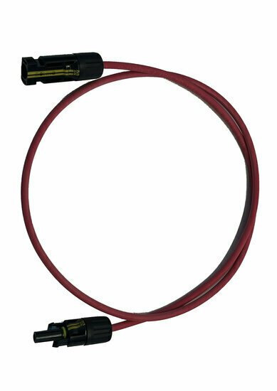 Solarkabel voorgemonteerd 6mm2 rood 1mtr.