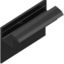 Aluminium zwart eindklem 40 mm