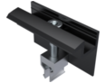 Aluminium zwart eindklem 30 mm  met bevestigingsclip