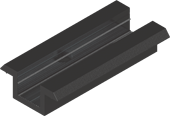 Aluminium zwart middenklem Aluminium zwart middenklem