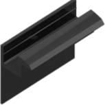 Aluminium zwart eindklem 45 mm Aluminium zwart eindklem 45 mm