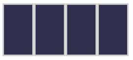 ClickFit EVO set montagematerialen 4 panelen portrait aluminium ClickFit EVO set montagematerialen 4 panelen portrait aluminium