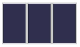 ClickFit EVO set montagematerialen 3 panelen portrait zwart ClickFit EVO set montagematerialen 3 panelen portrait zwart