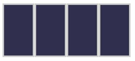 ClickFit EVO set montagematerialen 4 panelen portrait zwart ClickFit EVO set montagematerialen 4 panelen portrait zwart