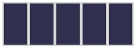 ClickFit EVO set montagematerialen 5 panelen portrait zwart ClickFit EVO set montagematerialen 5 panelen portrait zwart